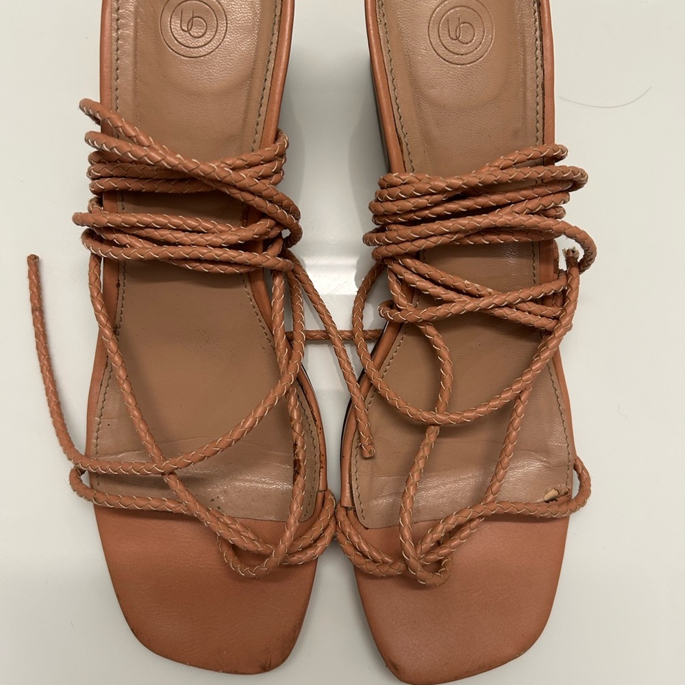 Urban Outfitters Women's Tan Strappy block heels